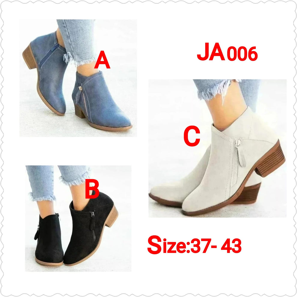 Ladies boots with suade finish