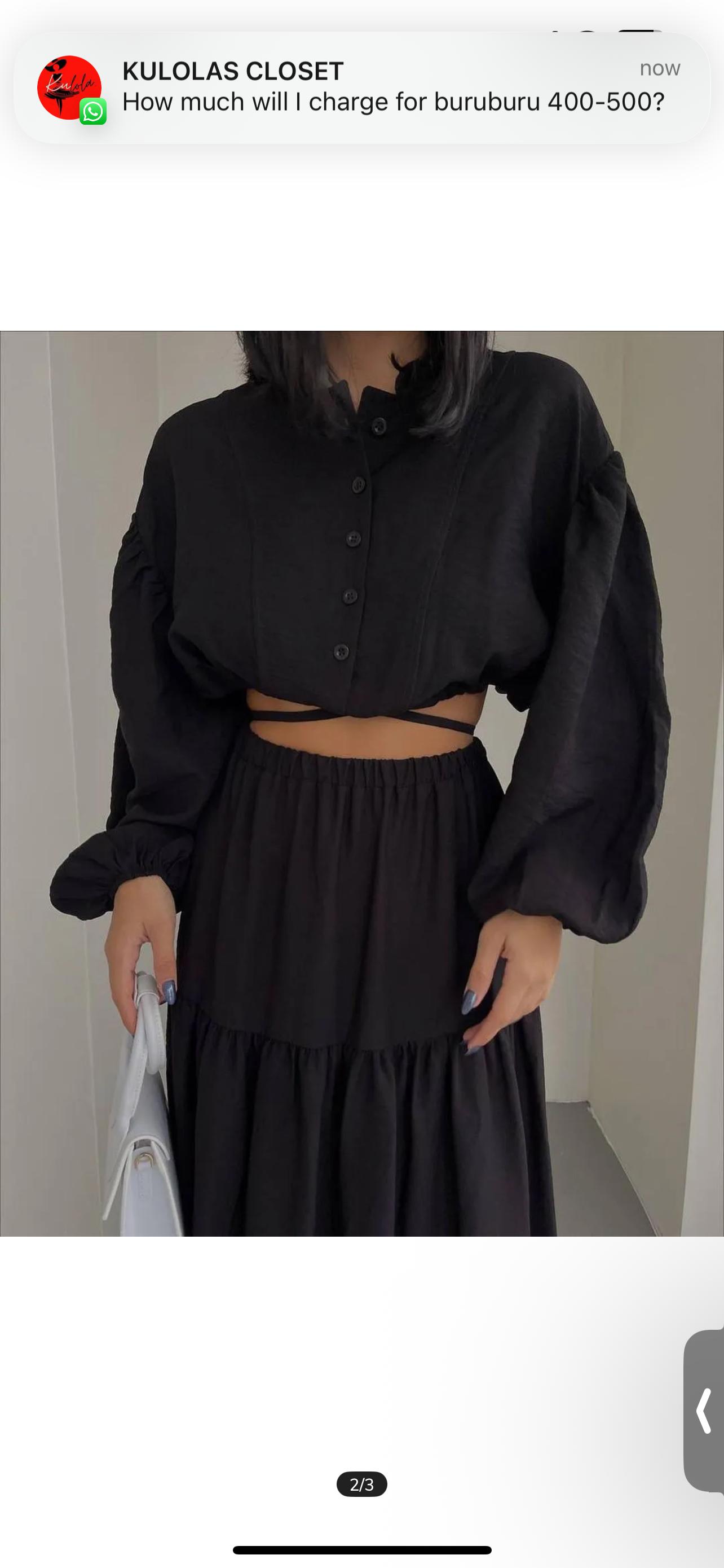 BLACK SKIRT SETS