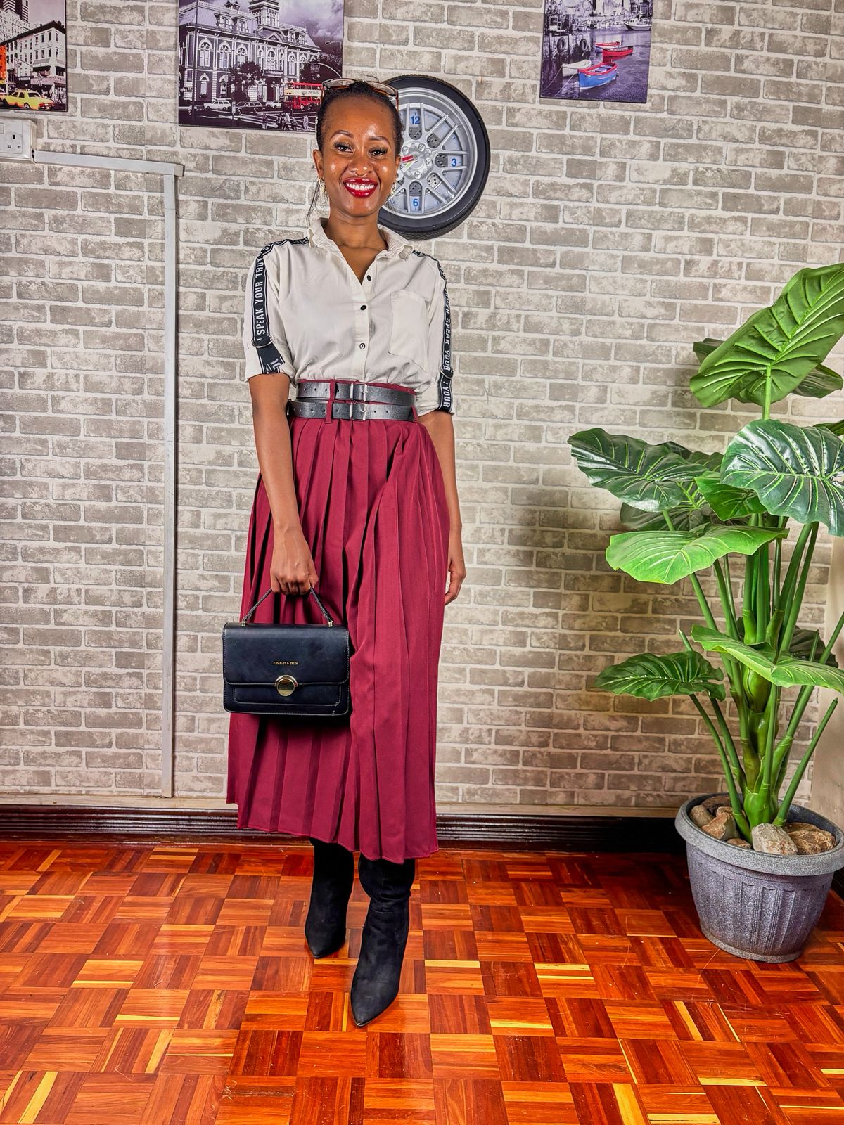 MAROON SKIRT